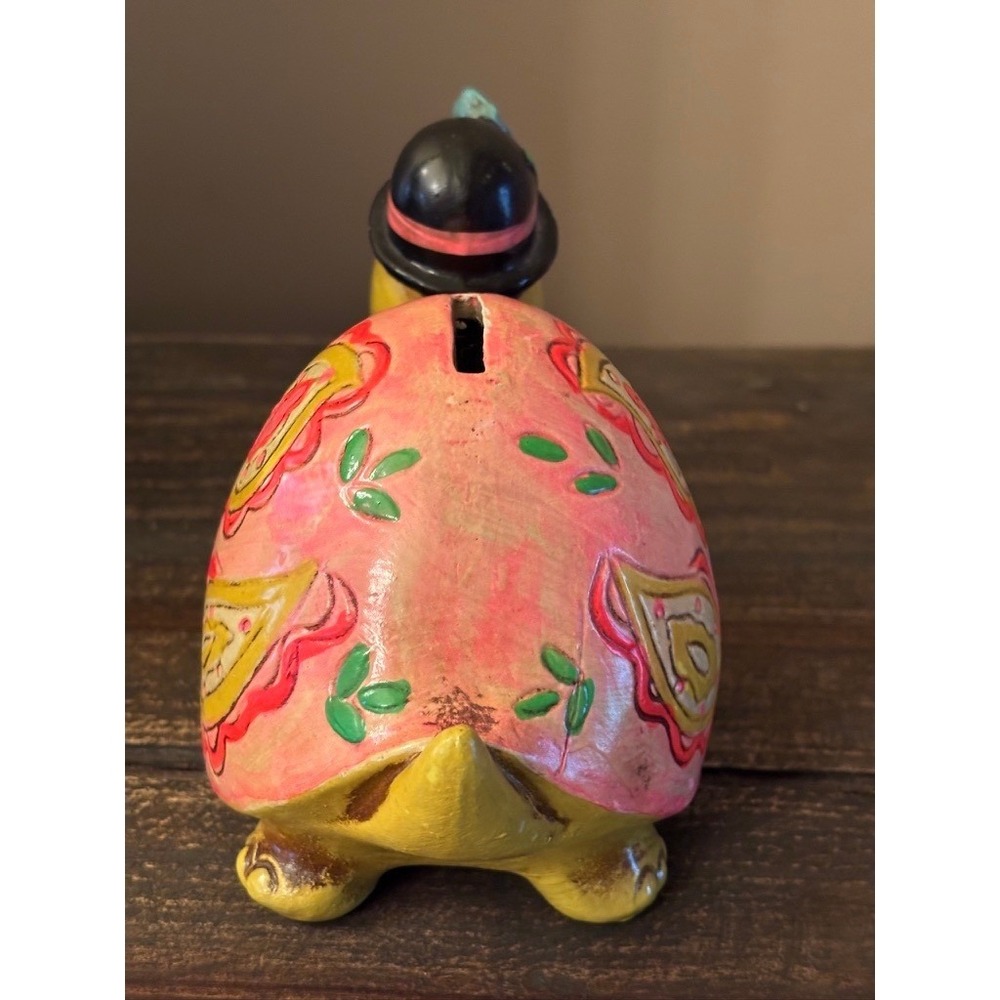 VINTAGE 1967‎ Ceramic Psychedelic Hippie Turtle Bank made in Japan - Picture 4 of 12